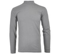 RAGMAN Herren Stehkragen-Pullover - Langarm Basic Stehkragen Regular, Single Jersey, einfarbig XXL Grau