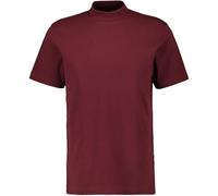 Stehkragenshirt RAGMAN, Herren, Gr. XL, rot (barolo, 684), Baumwolle, klassisch, regular fit, hoch geschlossener Ausschnitt, Kurzarm, Shirts (41455050-XL) barolo, 684