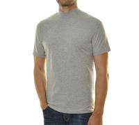 RAGMAN Herren Stehkragenshirt Kurzarm Grau-Melange-012, L
