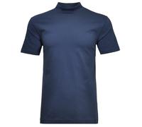 Stehkragenshirt RAGMAN, Herren, Gr. XL, blau (nachtblau), Baumwolle, klassisch, regular fit, hoch geschlossener Ausschnitt, Kurzarm, Shirts (54928565-XL) nachtblau