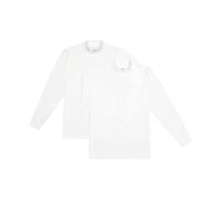 RAGMAN Herren Stehkragenshirt Langarm 2er Pack Weiss-006, XXL