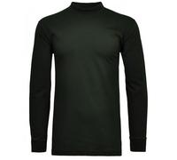 RAGMAN Herren Stehkragenshirt Langarm M, Dunkelgrün-386