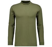 RAGMAN Herren Stehkragenshirt Langarm Dunkelgrün-393, 3XL