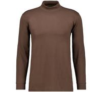 RAGMAN Herren Stehkragenshirt Langarm Mokka-083, XL