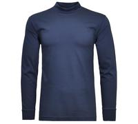Ragman Herren Stehkragenshirt Langarm Baumwolle hoch geschlossener Ausschnitt Nachtblau 3XL