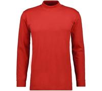 RAGMAN Herren Stehkragenshirt Langarm S, Weinrot-615