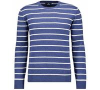 RAGMAN Herren Strick-Pullover gestreift, Baumwolle/Leinen Nachtblau-079, 3XL