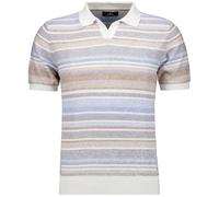 RAGMAN - Strick-Pullover Kurzarm, Resortkragen hellblau gesteift - Gr. - XL