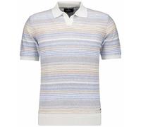Ragman Poloshirt Regular Fit Kurzarm Blau gestreift