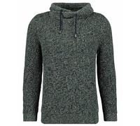 RAGMAN Herren Strick-Pullover mit speziellem Kragen Dunkelgrün-393, XL