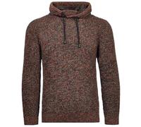 RAGMAN Herren Strick-Pullover mit Maseltov-Kragen Grün-beige-132, L