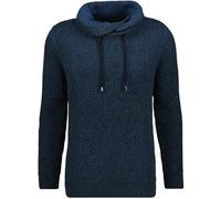 RAGMAN Herren Strick-Pullover mit speziellem Kragen M, Blau-Grün-731