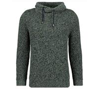 RAGMAN Herren Strick-Pullover mit speziellem Kragen XXL, Dunkelgrün-393