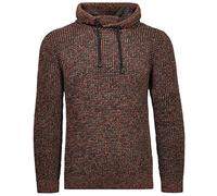 RAGMAN Herren Strick-Pullover mit speziellem Kragen XXL, Grün-beige-132