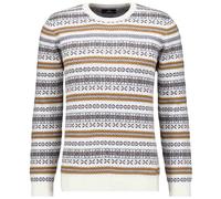 Ragman Herren Pullover Regular Fit gemustert 95% Baumwolle/5% Cashmere ecru