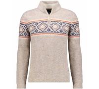 RAGMAN Herren Strickpullover mit Stehkragen, Jacquard Leinen-883, L