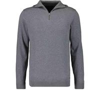 RAGMAN Herren Strickpullover mit Stehkragen und Zip XXL, Mittelgrau-015
