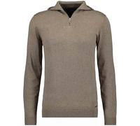 RAGMAN Herren Strickpullover mit Stehkragen und Zip M, Camel-084