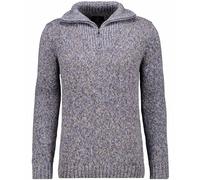 RAGMAN Herren Strickpullover mit Troyer-Kragen Blau-177, XL