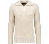 RAGMAN Herren Strickpullover mit Troyer-Kragen Ecru-008, L