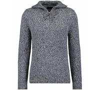 RAGMAN Herren Strickpullover mit Troyer-Kragen, Tweed