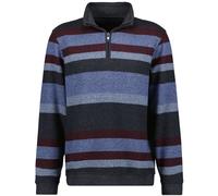 RAGMAN Herren Sweatshirt, gestreift L, Anthrazit-019