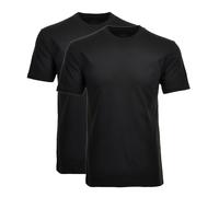 Ragman T-Shirt Rundhals 2er-Pack Herren Schwarz XL