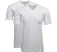 Ragman Herren Doppelpack - 2 T-Shirts mit V-Ausschnitt, Weiß, 4XL