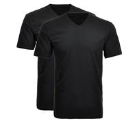 RAGMAN Shirt schwarz im Doppelpack V-Neck, L