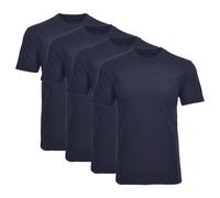 RAGMAN Herren T-Shirt 4er Pack - 1/2 Arm, Unterhemd, Rundhals Dunkelblau / M M Blau