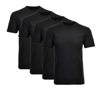 Unterhemd RAGMAN "T-Shirt 4er Pack", Herren, Gr. M, N-Gr, schwarz, Obermaterial: 100% Baumwolle CO., Unterhemden Unterhemd (24402855-M) schwarz
