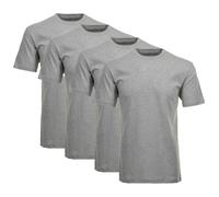 RAGMAN Herren T-Shirt 4er Pack - 1/2 Arm, Unterhemd, Rundhals XXL Grau
