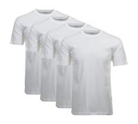 RAGMAN Herren T-Shirt 4er Pack - 1/2 Arm, Unterhemd, Rundhals XXL Weiß