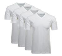 RAGMAN Herren T-Shirt 4er Pack - 1/2 Arm, Unterhemd, V-Neck 4XL Weiß