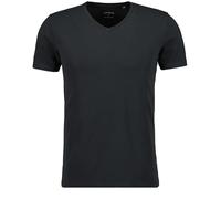 RAGMAN Herren T-Shirt V-Ausschnitt Uni, Body fit Schwarz-009, M