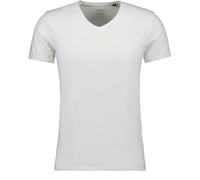 RAGMAN Herren T-Shirt V-Ausschnitt Uni, Body fit Weiss-006, XL