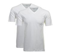 RAGMAN Regular Fit T-Shirt V-Ausschnitt Doppelpack weiss, Einfarbig
