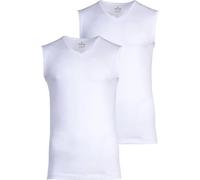 Ragman Herren Unterhemd Body Fit V-Ausschnitt 2er-Pack Weiß Größe 3XL