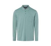 RAGMAN Regular Fit Longsleeve Poloshirt grün, Einfarbig