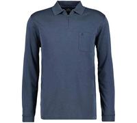 RAGMAN Modern Fit Longsleeve Poloshirt azur, Einfarbig