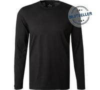 RAGMAN Herren Langarm Shirt mit rundhals Bodyfit Schwarz-009 L