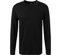 RAGMAN Herren Langarmshirt Rundhals mit Bündchen Schwarz-009, XXL