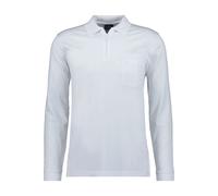 RAGMAN Modern Fit Longsleeve Poloshirt weiss, Einfarbig