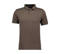 Poloshirt RAGMAN, Herren, Gr. L, braun (mokka, 835), Baumwollmischung, casual, regular fit, hoch geschlossener Ausschnitt, Kurzarm, Shirts (42940920-L) mokka, 835
