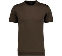 Ragman Herren T-Shirt Pima Rundhals mit Bündchen Braun Größe M