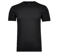 RAGMAN - Pima T-Shirt Rundhals mit Bündchen Schwarz - Gr. - S