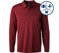 Größe 5XL Ragman Herren Poloshirt langarm Softknit rot 540291
