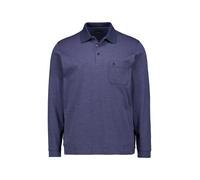 RAGMAN Polo-Shirt Herren Regular Fit Langarm Baumwolle blau, XXL