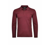 Ragman Softknit-Polo mit Brusttasche, Langarm, Beere, Gr. 3XL