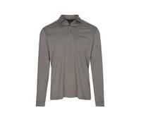 RAGMAN Soft Knit Regular Fit Longsleeve Poloshirt macchiato, Einfarbig